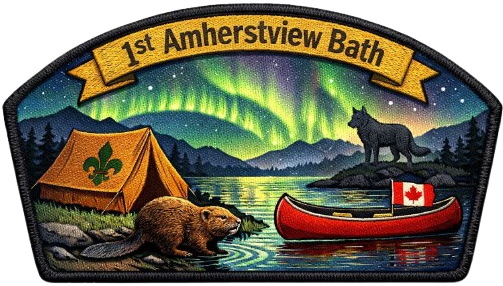 1st Amherstview Bath Scouts northern lights group patch